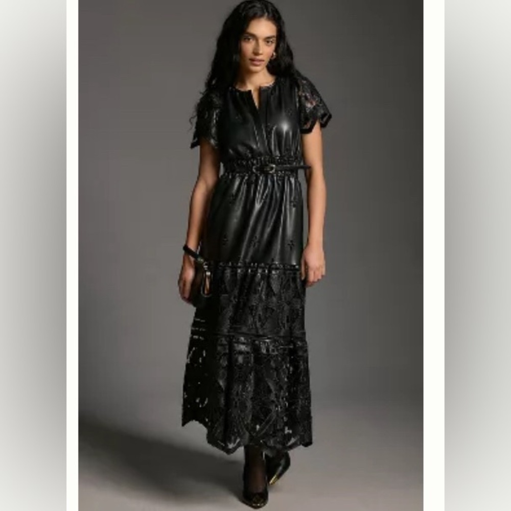 Like new Anthro Somerset Faux Leather dress